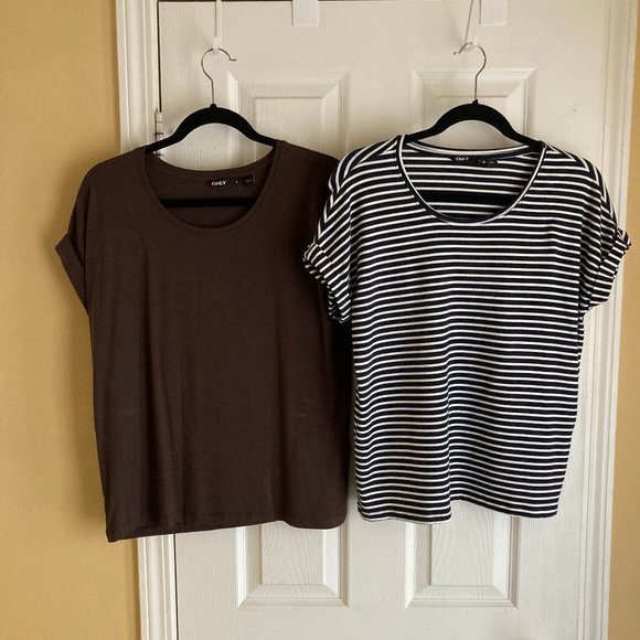 Only Women's Black Striped Top - Picture 1 of 2